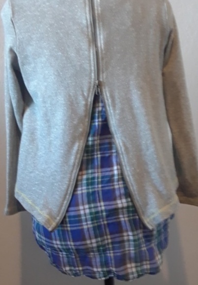 ODDY Tops - Unique layered plaid shirt